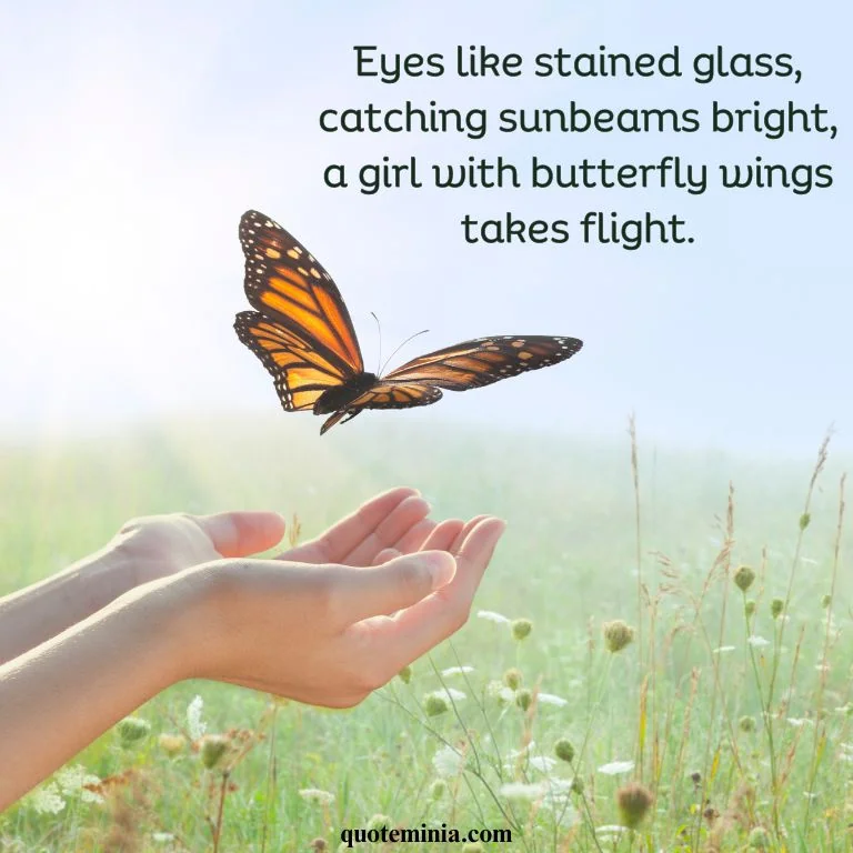 Butterfly Quote Image on Girl q