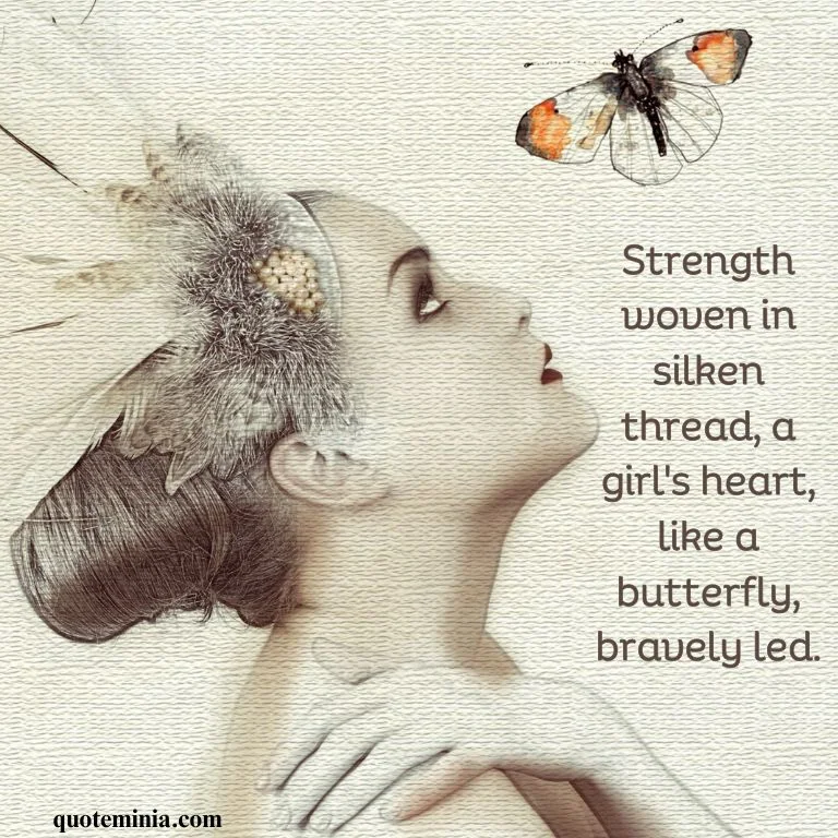 Butterfly Quote Image on Girl