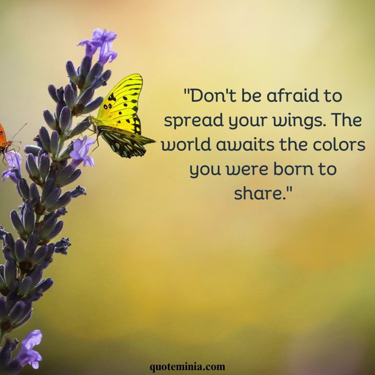 Inspirational Short Butterfly Quote With Image 3