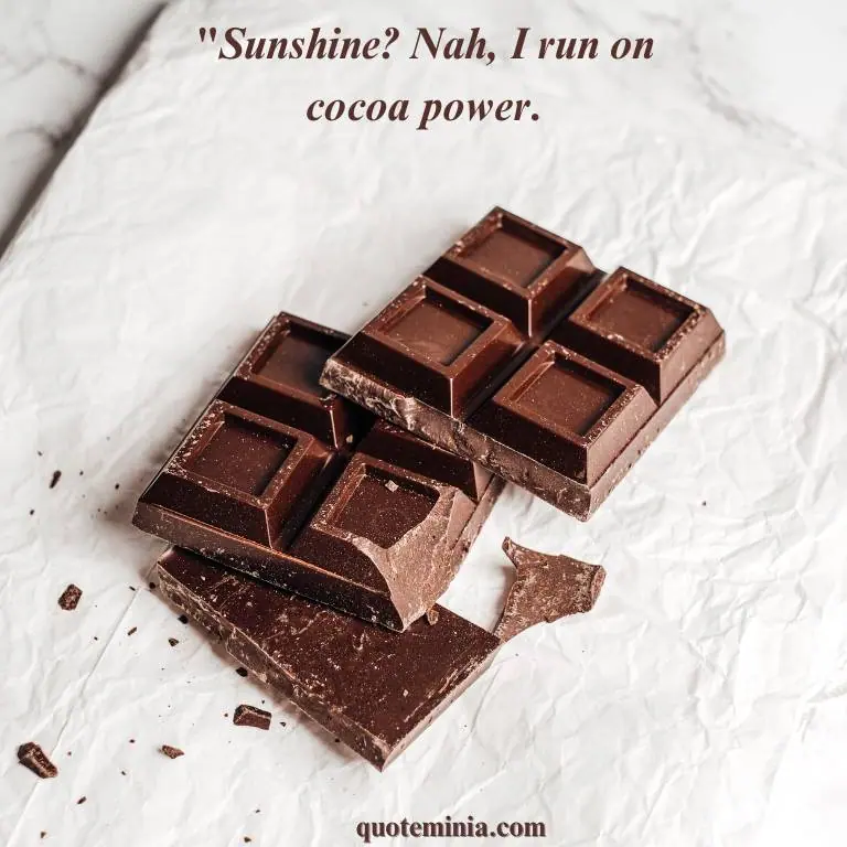chocolate quote image for Instagram image