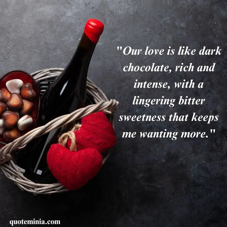 love and chocolate quote image