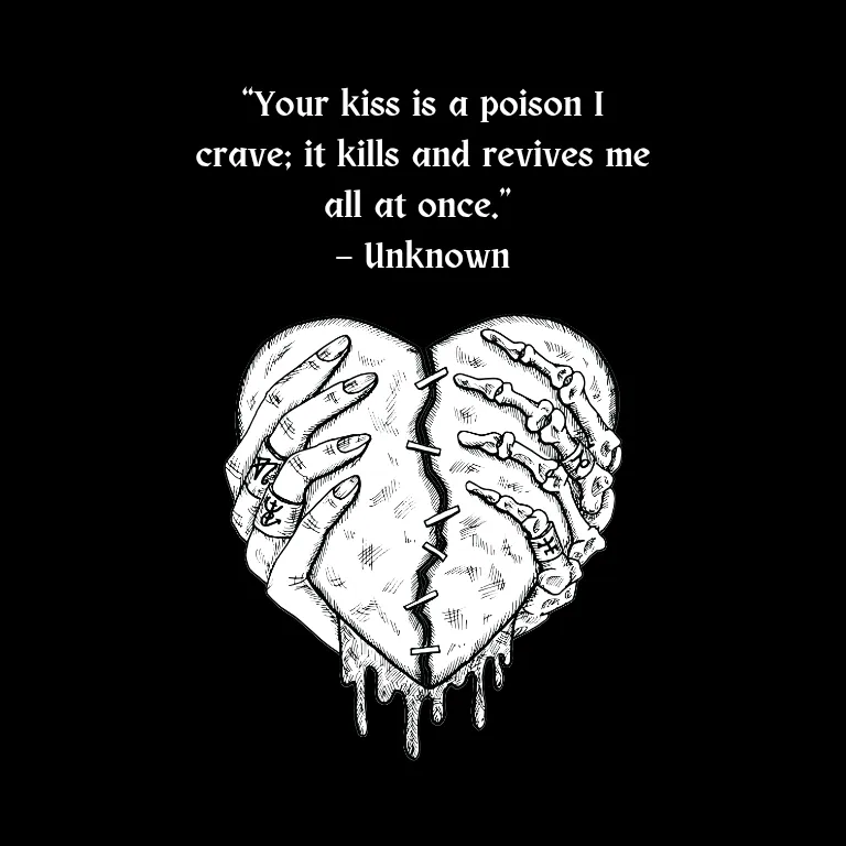 100 Unforgettable Gothic Quotes & Images 2 Gothic love quotes