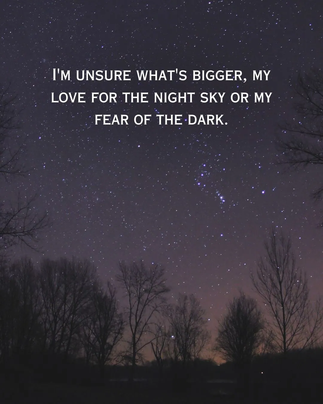 Night Sky Quotes for Instagram Bio Image