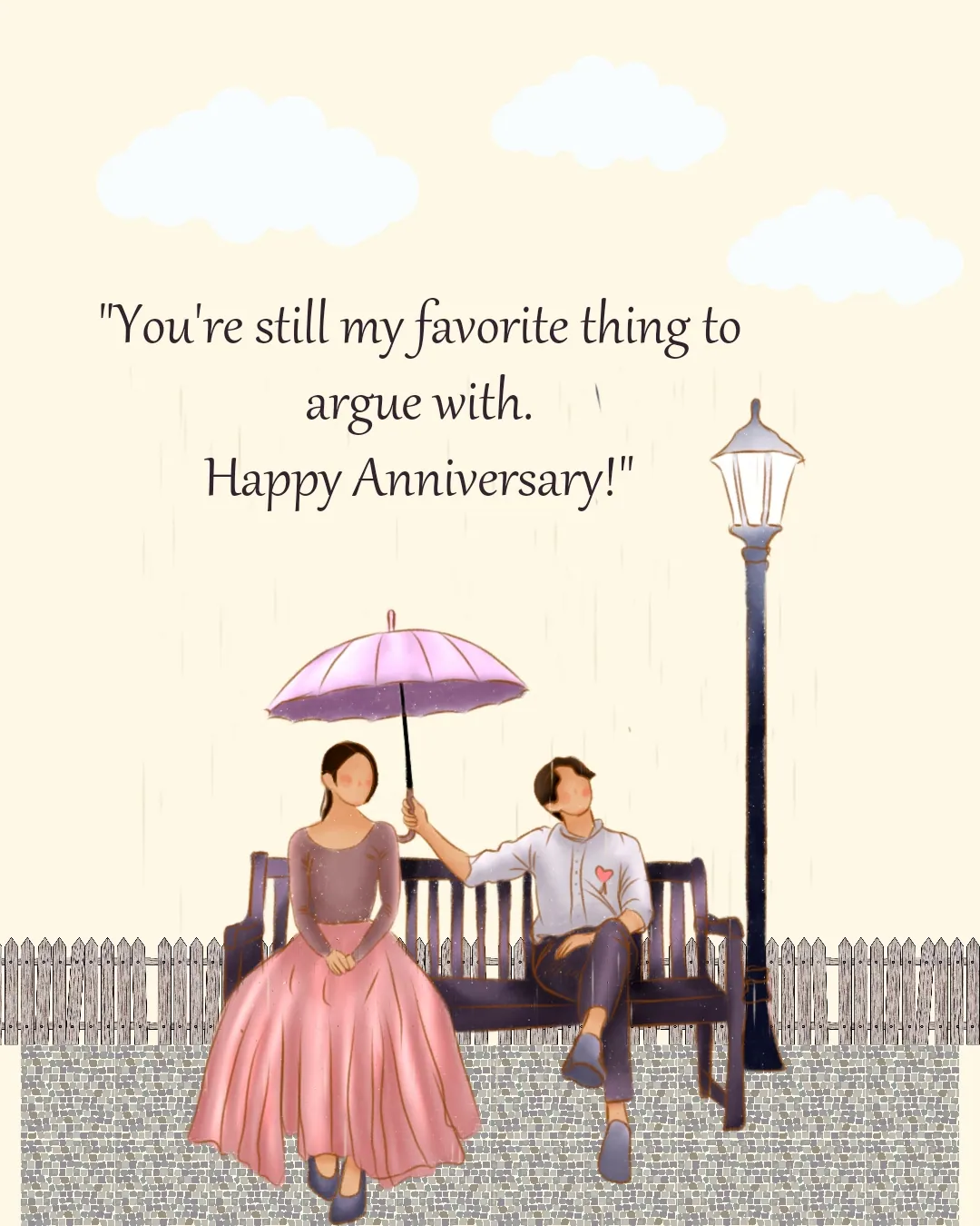 Short Funny Anniversary Quote for Husband