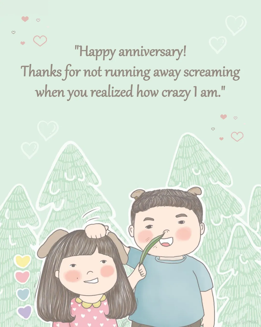 Short Funny Anniversary Quote for Wife